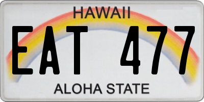 HI license plate EAT477