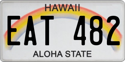HI license plate EAT482