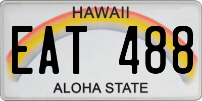 HI license plate EAT488