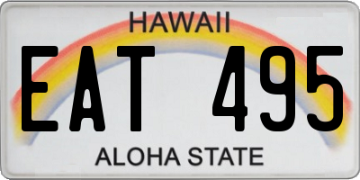 HI license plate EAT495