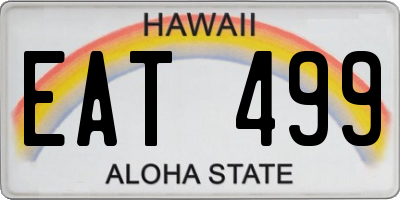 HI license plate EAT499