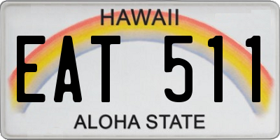 HI license plate EAT511