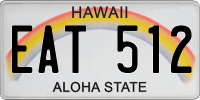 HI license plate EAT512