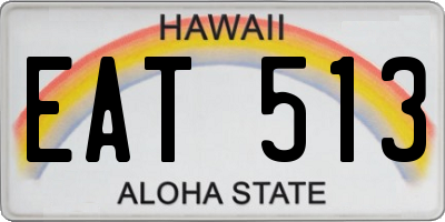 HI license plate EAT513
