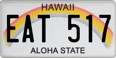 HI license plate EAT517