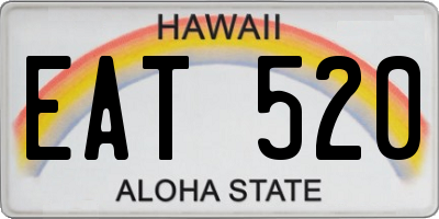 HI license plate EAT520