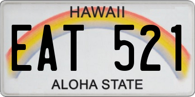 HI license plate EAT521