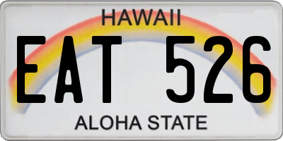 HI license plate EAT526