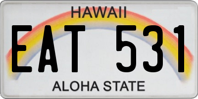 HI license plate EAT531