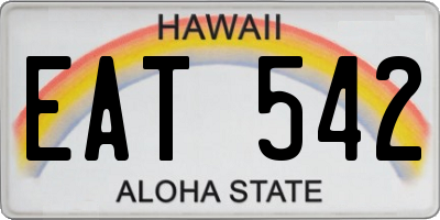HI license plate EAT542
