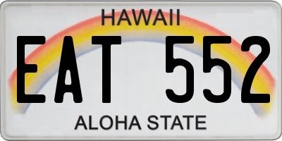 HI license plate EAT552