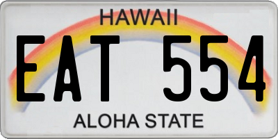HI license plate EAT554