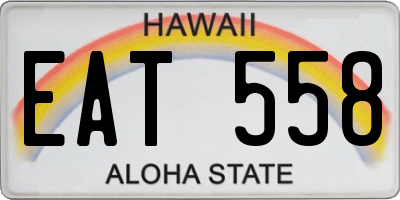 HI license plate EAT558