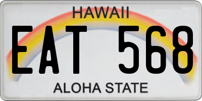 HI license plate EAT568