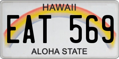 HI license plate EAT569