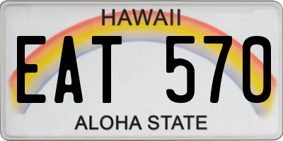 HI license plate EAT570