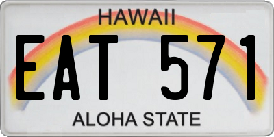 HI license plate EAT571