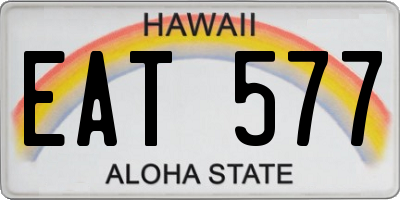 HI license plate EAT577