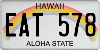 HI license plate EAT578
