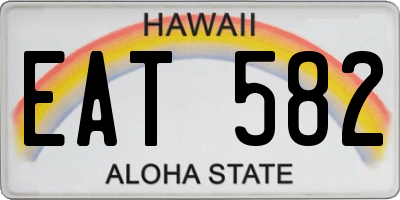 HI license plate EAT582