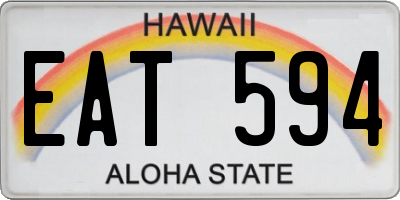 HI license plate EAT594