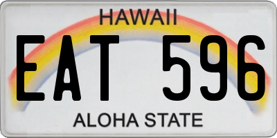 HI license plate EAT596