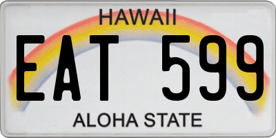 HI license plate EAT599