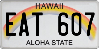 HI license plate EAT607