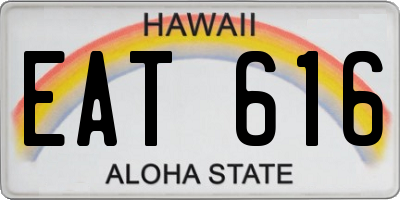 HI license plate EAT616
