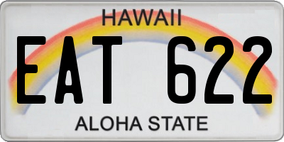 HI license plate EAT622