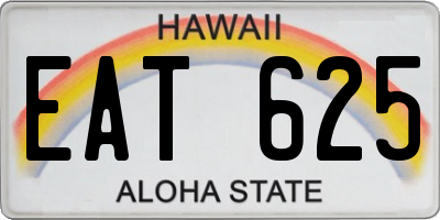 HI license plate EAT625
