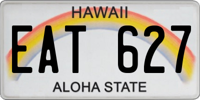 HI license plate EAT627