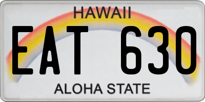 HI license plate EAT630