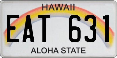 HI license plate EAT631