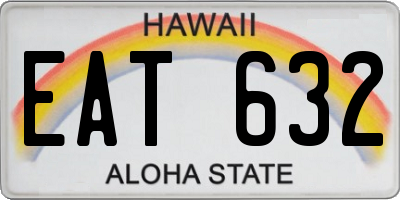 HI license plate EAT632
