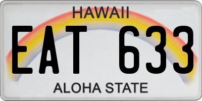 HI license plate EAT633