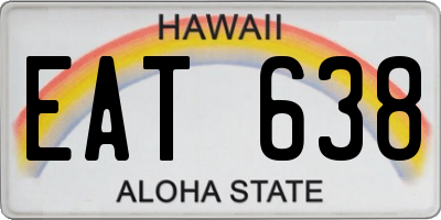 HI license plate EAT638