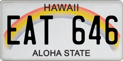 HI license plate EAT646