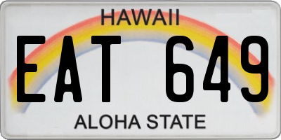 HI license plate EAT649