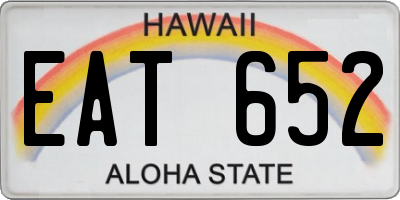HI license plate EAT652