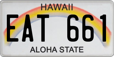 HI license plate EAT661