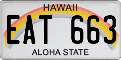 HI license plate EAT663