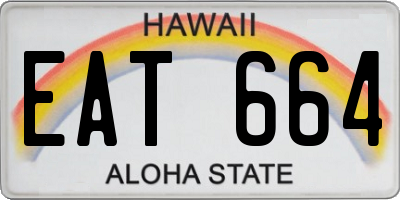 HI license plate EAT664