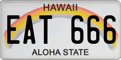 HI license plate EAT666