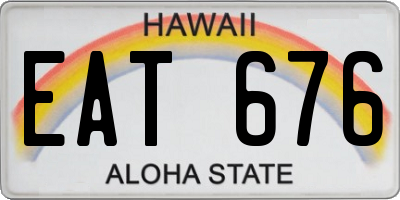HI license plate EAT676