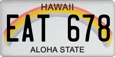 HI license plate EAT678