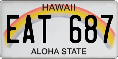 HI license plate EAT687