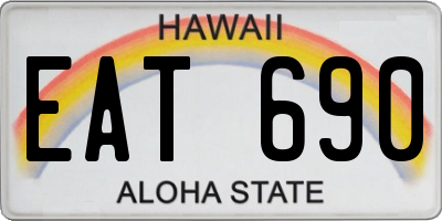 HI license plate EAT690