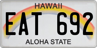 HI license plate EAT692