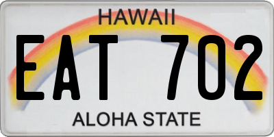 HI license plate EAT702